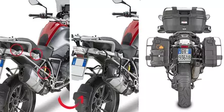 Givi Rapid release tubular side-case holder for MONOKEY® cases BMW R1200GS (13-) - Kiinnityssarjat ja tavaratelineet - D157442 - 1