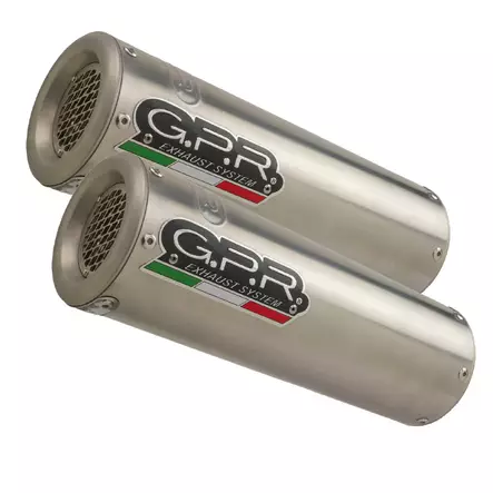 GPR Aprilia Shiver 900 2017/20 e4 Pair EC-Approv. slip-on exhaust M3 Inox - Moottoripyörän äänenvaimentimet - D422742 - 1