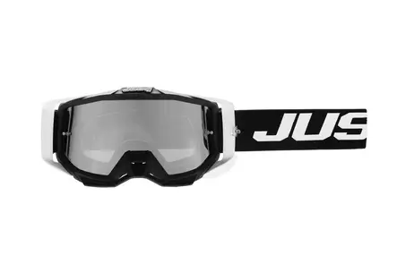 Just1 Goggle Iris 2.0 Logo Valkoinen - Musta Peili Hopea Linssi - Crossilasit - D444822 - 1