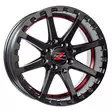 Barzetta ATV Satin Black With Red Stripe mönkijän vanne 7x16 - Mönkijän alumiini vanteet - 499-163912 - 1
