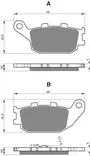 GOLDFREN Jarrupalat 155 Ceramic Carbon AD - Moottoripyörän jarrupalat - D227972 - 1
