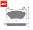 GOLDFREN Jarrupalat 445 Ceramic Carbon S3 - Moottoripyörän jarrupalat - D530332 - 1