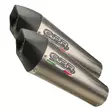 GPR Yamaha Fjr 1300 2017/20 e4 Pair EC-Approv. slip-on exhaust GP Evo4 Titanium - Moottoripyörän äänenvaimentimet - D422792 - 2