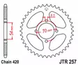 JT Takaratas JTR257.30 - Moottoripyörän takarattaat - D524002 - 2