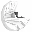 Polisport Disk with bottom fork prot Honda CRF450R(10-14) white/black (8) - Offroad haarukansuojat - D344252 - 1