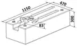 Polttoainesäiliö 1150x470x300 147 l (bensiini) - Polttoainesäiliöt ja -kanisterit - D191302 - 2