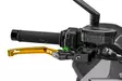 Puig Foldable Brake Lever 4.0. C/Gold Selector C/Green - Moottoripyörän vivut ja vivunrungot - D529552 - 1
