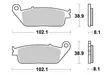 Sbs Jarrupalat Ceramic - Moottoripyörän jarrupalat - D2632 - 2