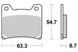 Sbs Jarrupalat Sintered - Moottoripyörän jarrupalat - D2522 - 1