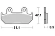 Sbs Jarrupalat Sintered - Moottoripyörän jarrupalat - D2582 - 1