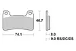 Sbs Jarrupalat Sintered - Moottoripyörän jarrupalat - D30782 - 2