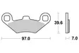 Sbs Jarrupalat Sintered Atv - Moottoripyörän jarrupalat - D53172 - 2