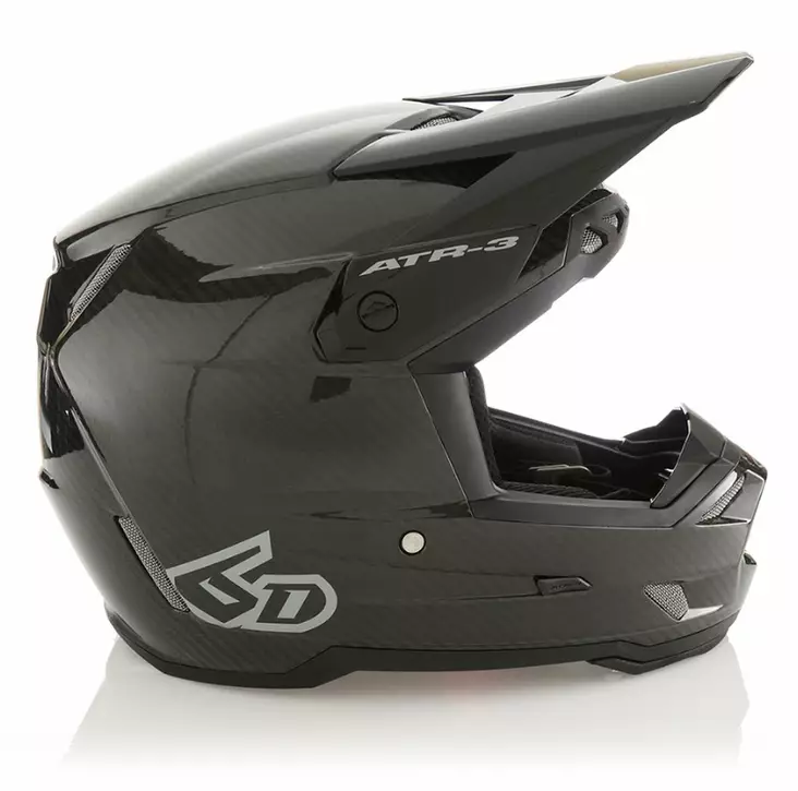6D Helmet ATR-3 Solid Gloss Black FIM - Motorsport varaosat ja tarvikkeet - D546982 - 1