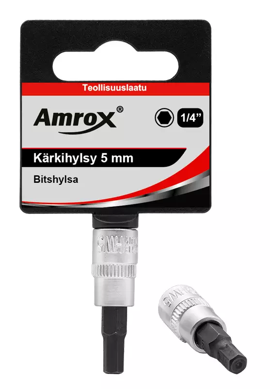 Kuusiokärkihylsyt 1/4" amrox - Hylsyt ja voimahylsyt - LX15912 - 1