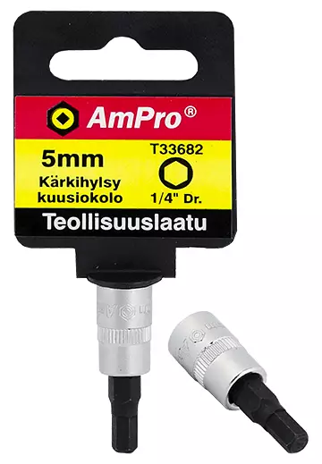Kuusiokärkihylsyt 1/4" ampro - Hylsyt ja voimahylsyt - LX4512 - 1