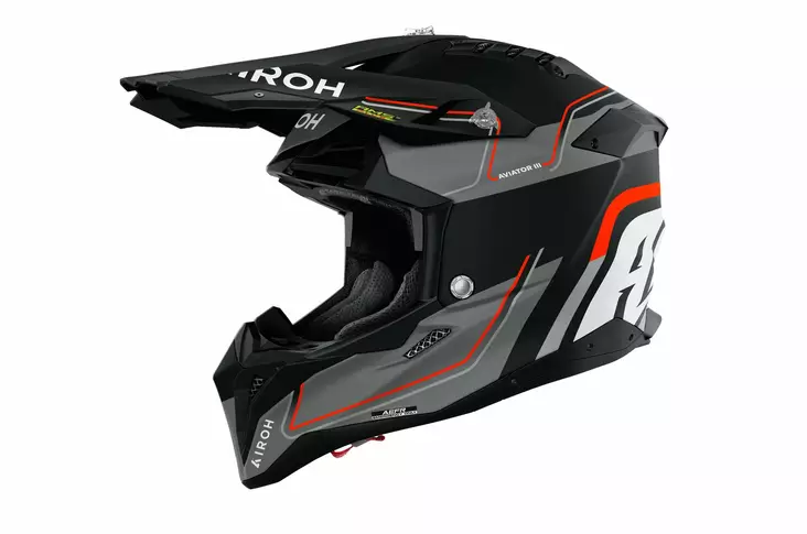 Airoh Kypärä Aviator 3 Leader Oranssi matta - Crossikypärät - D522592 - 1