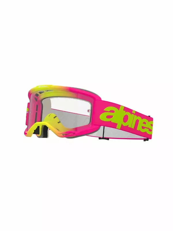 Alpinestars Ajolasit Vision 5 WORDMARK Pinkki/Fluo Keltainen Kirkas - Crossilasit - D500312 - 1