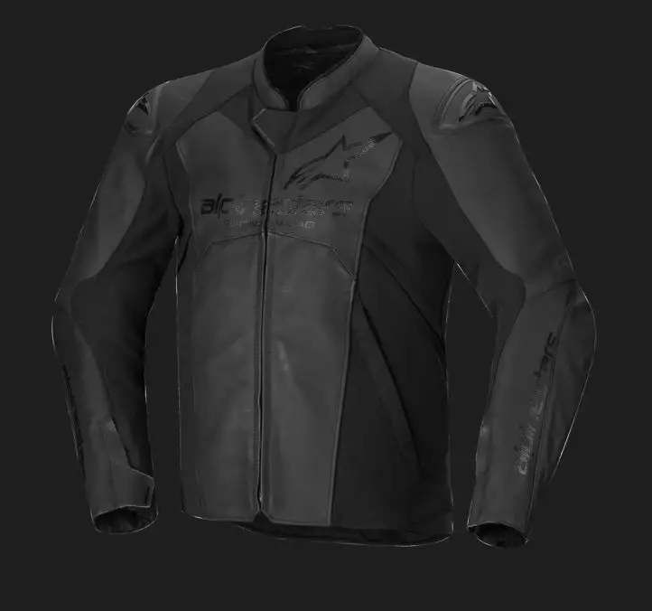 Alpinestars Nahkatakki Faster v3 Musta/Musta - Moottoripyörä nahkatakit - D496892 - 1