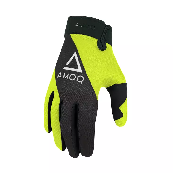 AMOQ Airline Mesh ajohanskat musta-hiVis crossiin - Crossihanskat - D490672 - 1