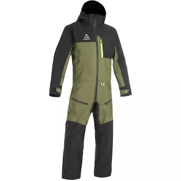 AMOQ Dynamic YOUTH Haalari Vuorellinen Musta/Vihreä/Hivis - Kelkkahaalarit - D521522 - 1