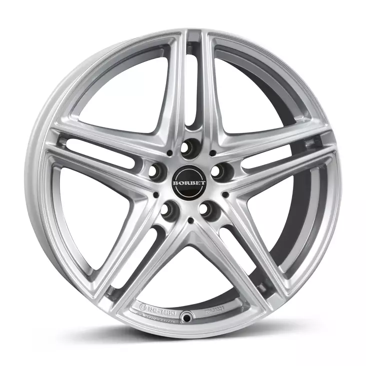 Borbet XR 75727 brilliant silver alumiinivanne 7.5x17 - 17-tuumaiset alumiinivanteet - 499-94972 - 1