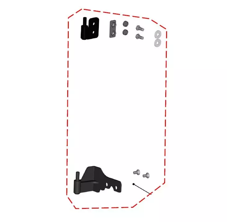 DFK Oikea Oven saranat Polaris Ranger 1000 - DFK hyttien varaosat ja tarvikkeet - D502802 - 1