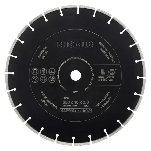 Diamond cutting disc alphaline ld50 350 x 25,4 mm - Tarvikevaraosat - 1900022 - 1