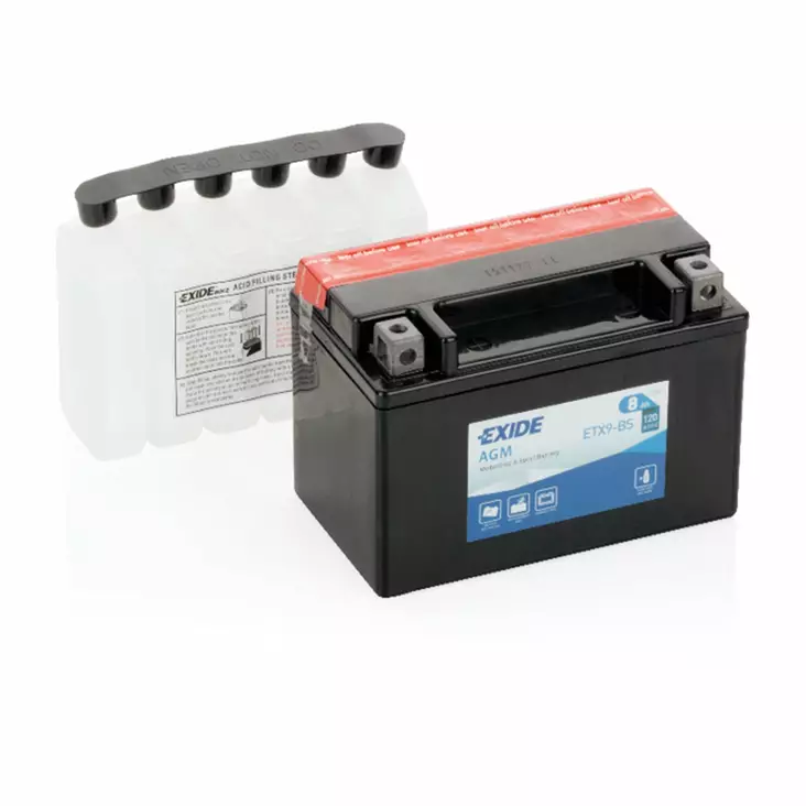 Exide akku ETX9-BS sis.happopatruunan - Motorsport varaosat ja tarvikkeet - D548162 - 1