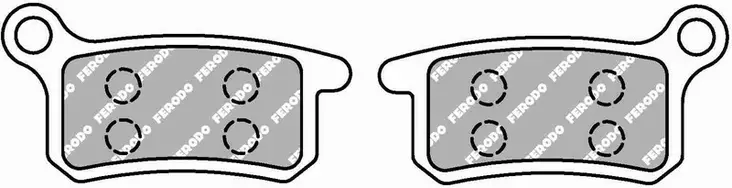 Ferodo jarrupalat Sinter Grip MX: Husqvarna 65 CR, KTM 65/85 SX - Moottoripyörän jarrupalat - D495202 - 1