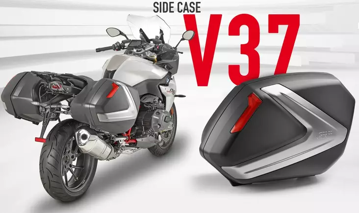 Givi V37 monokey 37lt laukkupari musta sivupaneeli - Moottoripyörän kovat laukut - D262142 - 1