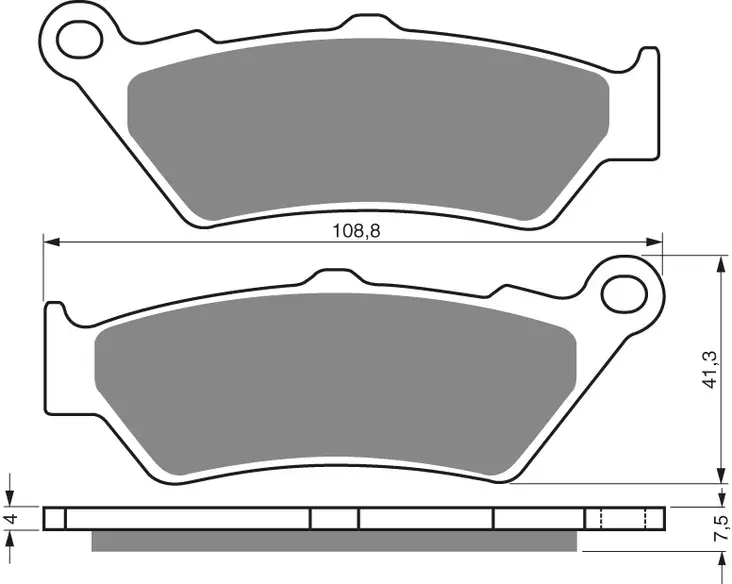 GOLDFREN Jarrupalat 106 Ceramic carbon AD - Moottoripyörän jarrupalat - D227942 - 1