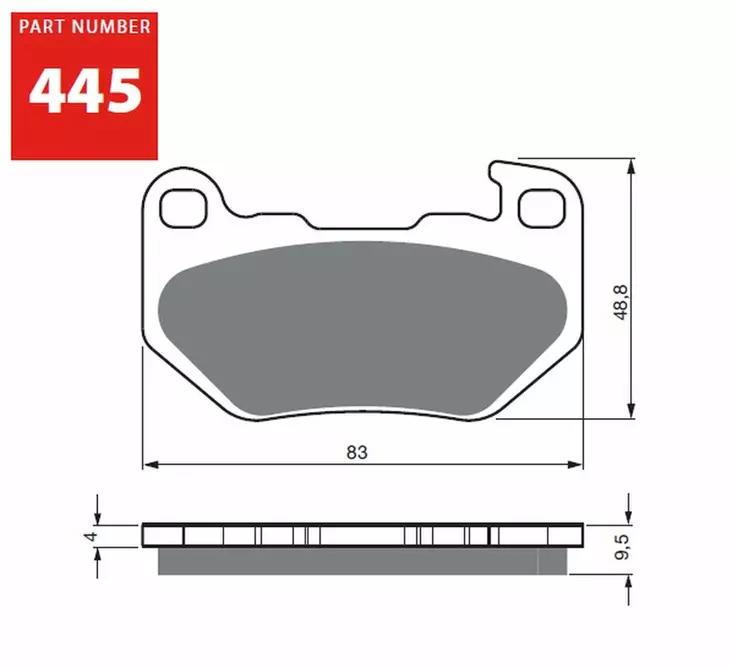 GOLDFREN Jarrupalat 445 Ceramic Carbon S3 - Moottoripyörän jarrupalat - D530332 - 1