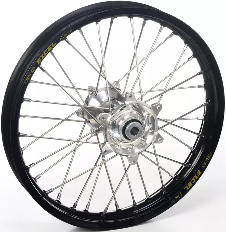 Haan wheel 19-2,15 KTM ALL SX-F 23-.. BLACK RIM/SILVER HUB 22MM - Moottoripyörän vanteet - D525422 - 1