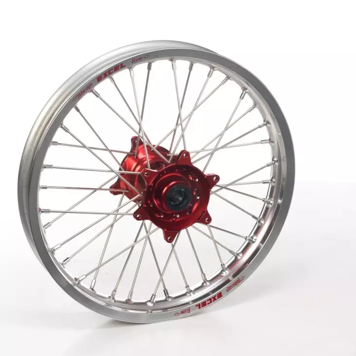 Haan wheel Haan wheel CR 250 / CRF450 02-12 19-2,15 RED HUB/SILVER RIM - Moottoripyörän vanteet - D523442 - 1