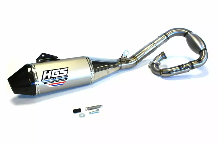 HGS Täysputkisto 4T YZ450F 23-.. Carbon end cap - Moottoripyörän pakoputkistot - D460732 - 1