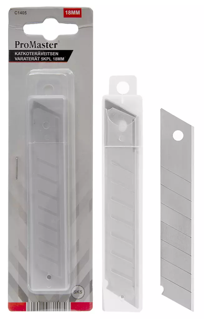 Katkoteräveitsen varaterät 18mm 5kpl - Matto- ja taittoveitset - LX2742 - 1