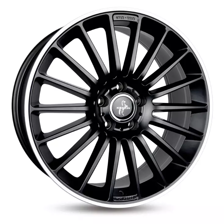 Keskin-Tuning KT15 Matt Black Lip Polish alumiinivanne 8.0x18 - 18-tuumaiset alumiinivanteet - 499-175502 - 1