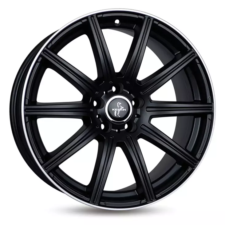 Keskin-Tuning KT16 Matt Black Lip Polish alumiinivanne 8.5x19 - 19-tuumaiset alumiinivanteet - 499-56132 - 1