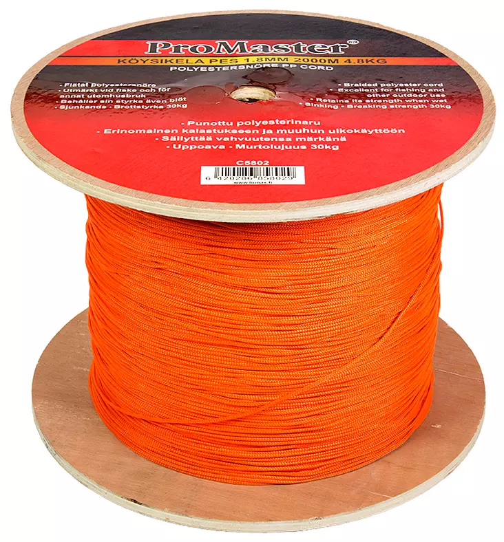 Köysikela pes 1.8mm punottu 4.8kg 2000m - Peitteet ja pressut - LX5602 - 1