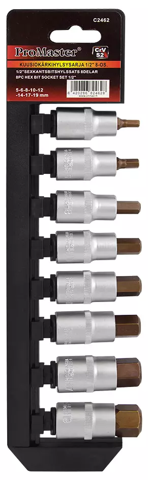 Kuusiokärkihylsysarja 1/2" 8-os. - Hylsysarjat - LX3032 - 1