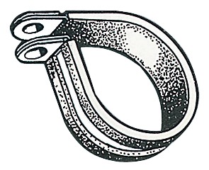 Letkunkiristin kumisuojattu 12 mm. 10 kpl/pakk - Letkunkiristimet - D123092 - 1