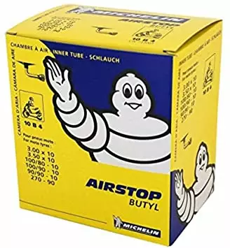 Michelin Scooter Tube 4.00-10, 110/80-10 (flat base / divided rim) - Motorsport varaosat ja tarvikkeet - D440212 - 1