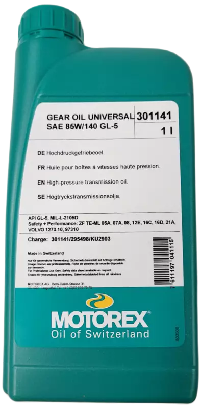 Motorex Gear Oil Universal 85W/140 1L (12) - Vaihteistoöljyt - D384302 - 1