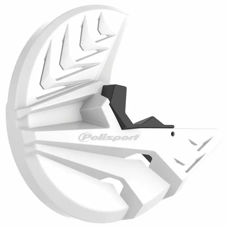 Polisport Disk with bottom fork prot Honda CRF450R(10-14) white/black (8) - Offroad haarukansuojat - D344252 - 1