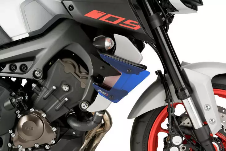 Puig Downforce Naked Side Spoilers Yamaha Mt-09 17'- C/Blue - Moottoripyörän katteet ja tuulenohjaimet - D407042 - 1