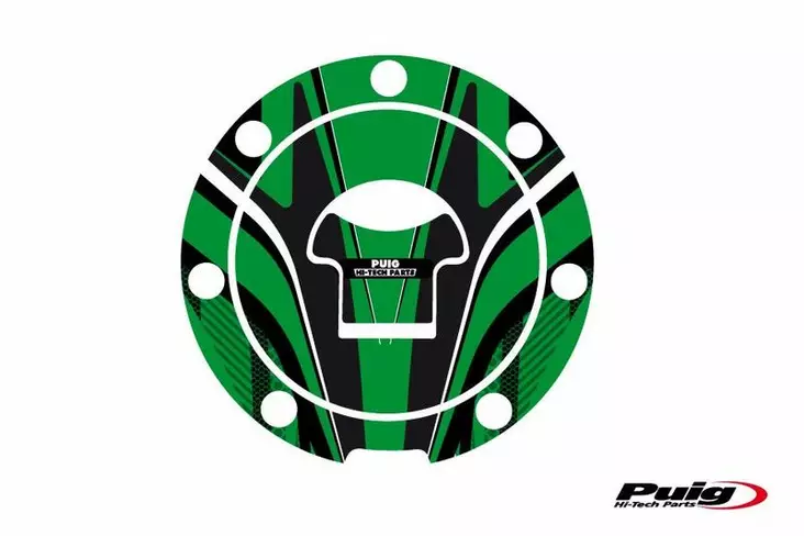 Puig Fuel Cap Cover Radical Honda C/Green - Mallikohatiset tarrasarjat - D299492 - 1