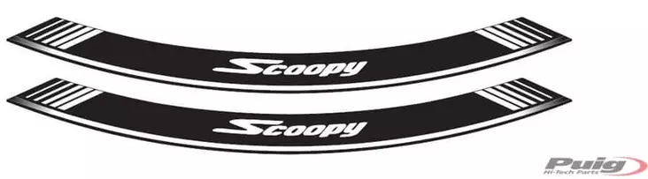 Puig Kit 8 Rim Strips Scoopy C/White - Moottoripyörän vanneteipit - D298712 - 1