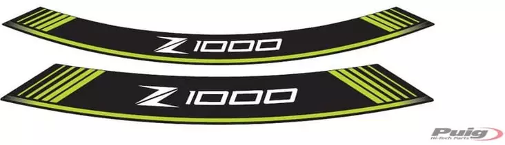 Puig Kit 8 Rim Strips Z1000 C/Green - Moottoripyörän vanneteipit - D300942 - 1