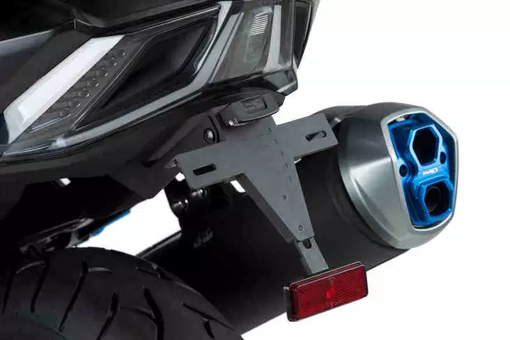 Puig License Support Kymco Ak550 17-18' C/Black - Moottoripyörän rekisterikilven telineet - D302702 - 1