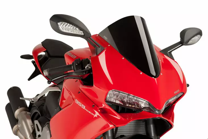 Puig Racing Screen Ducati 959-1299 Panigale/S C/Black - Moottoripyörän katteet ja tuulenohjaimet - D301002 - 1